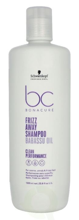 Schwarzkopf Bonacure Frizz Away Shampoo 1000 ml For Coarse, Unruly & Frizzy Hair ryhmässä KAUNEUS JA TERVEYS / Hiukset &Stailaus / Hiustenhoito / Shampoo @ TP E-commerce Nordic AB (D33717)