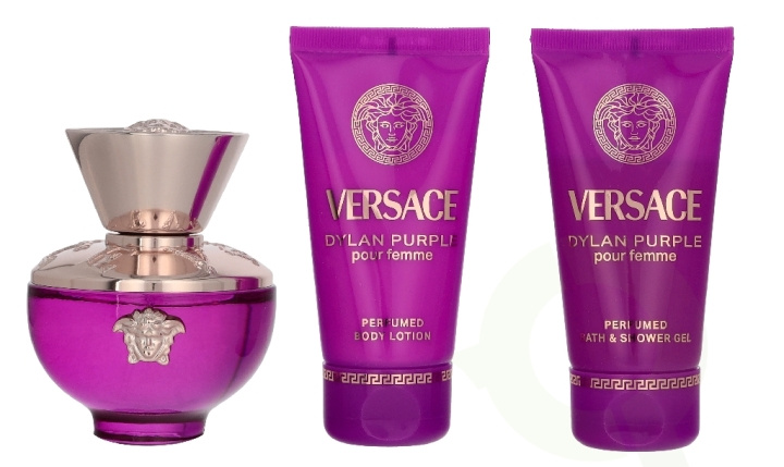 Versace Dylan Purple Giftset 150 ml Edp Spray 50ml/Bath & Shower Gel 50ml/Body Lotion 50ml ryhmässä KAUNEUS JA TERVEYS / Tuoksut & Parfyymit / Parfyymit / Naisten Tuoksut @ TP E-commerce Nordic AB (D33822)