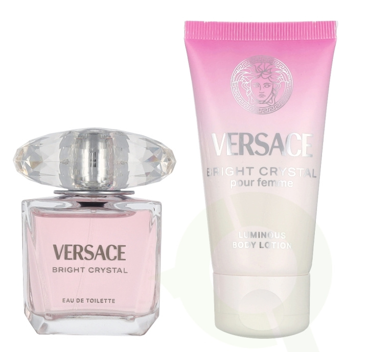 Versace Bright Crystal Giftset 80 ml Edt Spray 30ml/Luminous Body Lotion 50ml ryhmässä KAUNEUS JA TERVEYS / Lahjapakkaukset / Naisten lahjapakkaukset @ TP E-commerce Nordic AB (D33836)