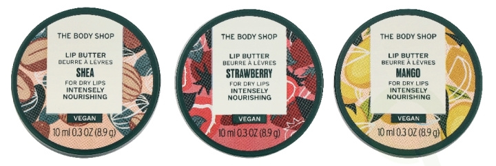 The Body Shop G2 Lipcare Trio Set 18.4 g Shea Lip Butter 10 ml Almond Milk Lip Care Stick 4,2g/Vitamin E Lip Care Stick 4,2g ryhmässä KAUNEUS JA TERVEYS / Lahjapakkaukset / Naisten lahjapakkaukset @ TP E-commerce Nordic AB (D33901)
