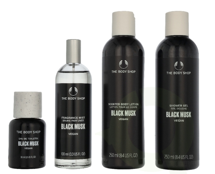 The Body Shop G4 Black Musk Giftset 660 ml Edt Spray 60ml/Black Musk Shower Gel 250ml/Body Lotion 250ml/Fragrance Mist 100ml ryhmässä KAUNEUS JA TERVEYS / Lahjapakkaukset / Naisten lahjapakkaukset @ TP E-commerce Nordic AB (D33904)