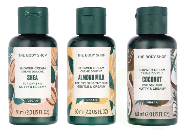 The Body Shop G1 Shower Cream Trio Set 180 ml Pink Grapefruit Shower Cream 60ml/Strawberry Shower Cream 60ml/British Rose Shower Cream 60ml ryhmässä KAUNEUS JA TERVEYS / Ihonhoito / Kehon hoito / Kylpy- ja suihkugeelit @ TP E-commerce Nordic AB (D33977)