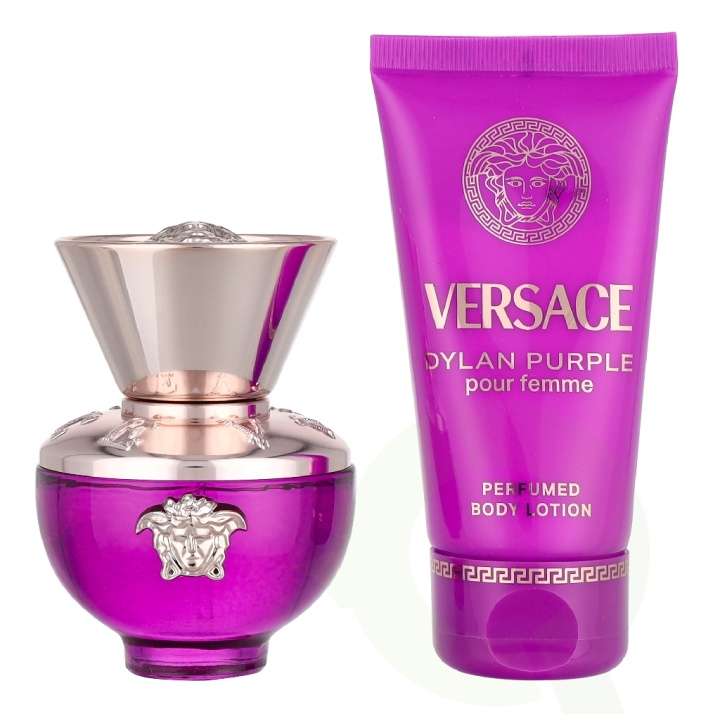 Versace Dylan Purple Giftset 80 ml Edp Spray 30ml/Body Lotion 50ml ryhmässä KAUNEUS JA TERVEYS / Tuoksut & Parfyymit / Parfyymit / Naisten Tuoksut @ TP E-commerce Nordic AB (D34003)