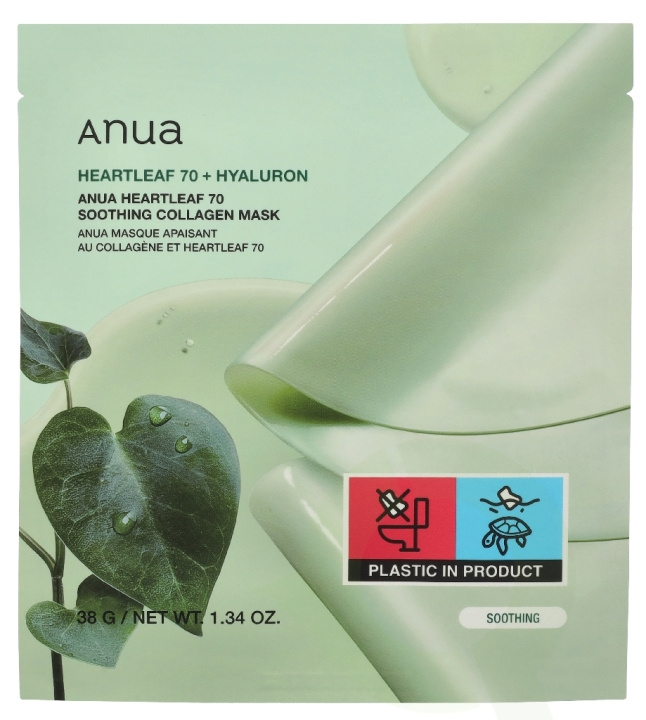 Anua Heartleaf 70 Soothing Collagen Mask 38 g ryhmässä KAUNEUS JA TERVEYS / Ihonhoito / Kasvot / Naamiot @ TP E-commerce Nordic AB (D34008)