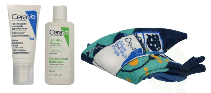 Cerave Christmas Box Giftset 140 ml Cream 52ml/Cleansing Cream 88ml/ Free Sock ryhmässä KAUNEUS JA TERVEYS / Ihonhoito / Kasvot / Puhdistus @ TP E-commerce Nordic AB (D34056)