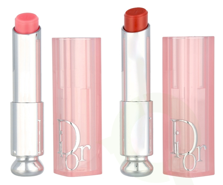 Christian Dior Dior Addict Lip Glow Duo Set 6.4 g #001 Pink 3,2g/#012 Rosewood 3,2g ryhmässä KAUNEUS JA TERVEYS / Meikit / Huulet / Huulipuna @ TP E-commerce Nordic AB (D34061)