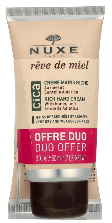 Nuxe Reve De Miel Cica Hand Cream Duo Set 100 ml 2 x 50ml ryhmässä KAUNEUS JA TERVEYS / Manikyyri/Pedikyyri / Käsirasva @ TP E-commerce Nordic AB (D34172)
