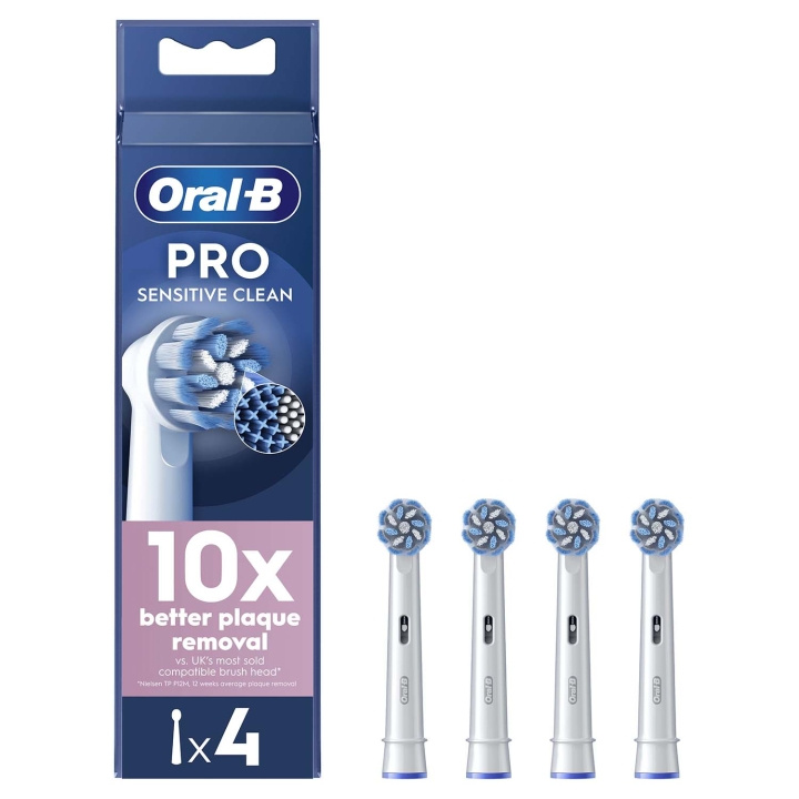 Oral B Borsthuvud Sensitive Clean & Care 4st ryhmässä KAUNEUS JA TERVEYS / Suunhoito / Sähköhammasharjat Tarvikkeet @ TP E-commerce Nordic AB (D34340)