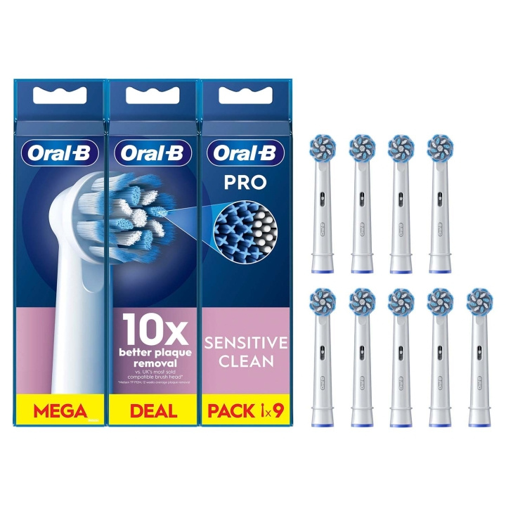 Oral B Borsthuvud Sensitive Clean & Care 3+3+3st ryhmässä KAUNEUS JA TERVEYS / Suunhoito / Sähköhammasharjat Tarvikkeet @ TP E-commerce Nordic AB (D34341)