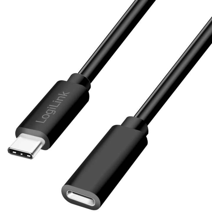 LogiLink USB-C Förlängningskabel 60W 3m Svart ryhmässä TIETOKOONET & TARVIKKEET / Kaapelit & Sovittimet / USB / USB-C @ TP E-commerce Nordic AB (D34368)