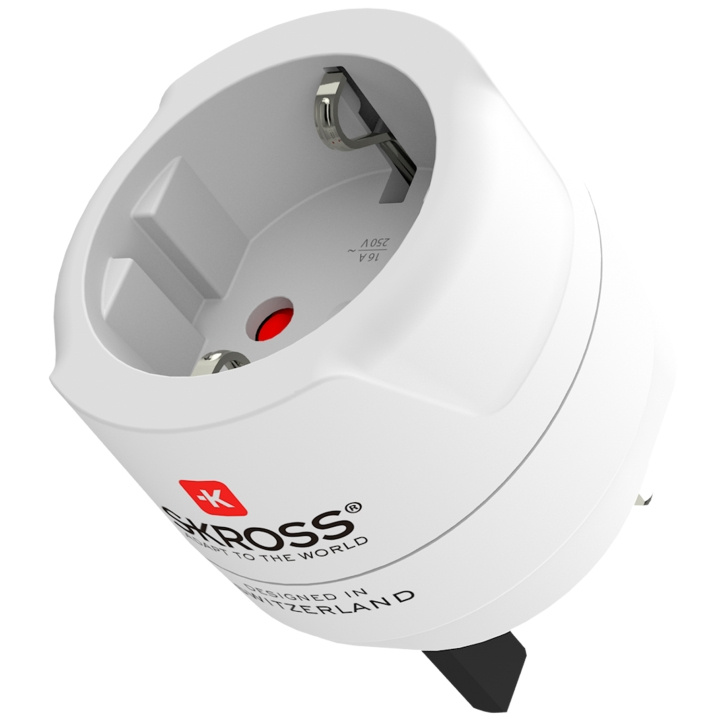 SKROSS Reseadapter Europa till UK m.fl. Jordad ryhmässä KOTI, TALOUS JA PUUTARHA / Sähkö & Valaistus / Matkasovittimet @ TP E-commerce Nordic AB (D34423)