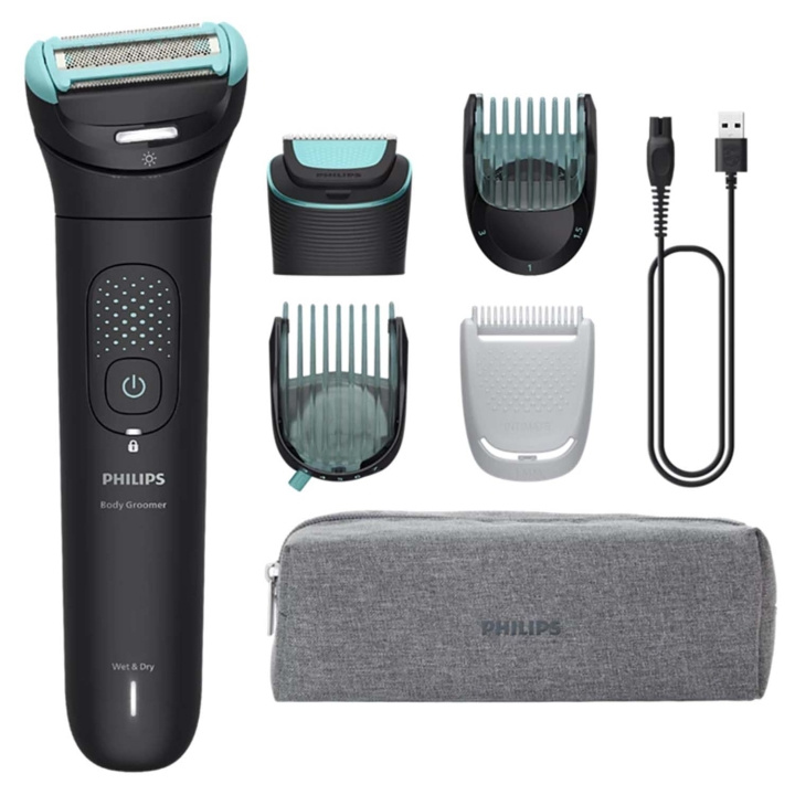 Philips Body Groomer 7000 Serien 2D-flexhuvud och dubbelt trim- och raksystem BG7470/15 ryhmässä KAUNEUS JA TERVEYS / Hiukset &Stailaus / Sheivaus ja trimmaus / Hiustrimmerit @ TP E-commerce Nordic AB (D34460)