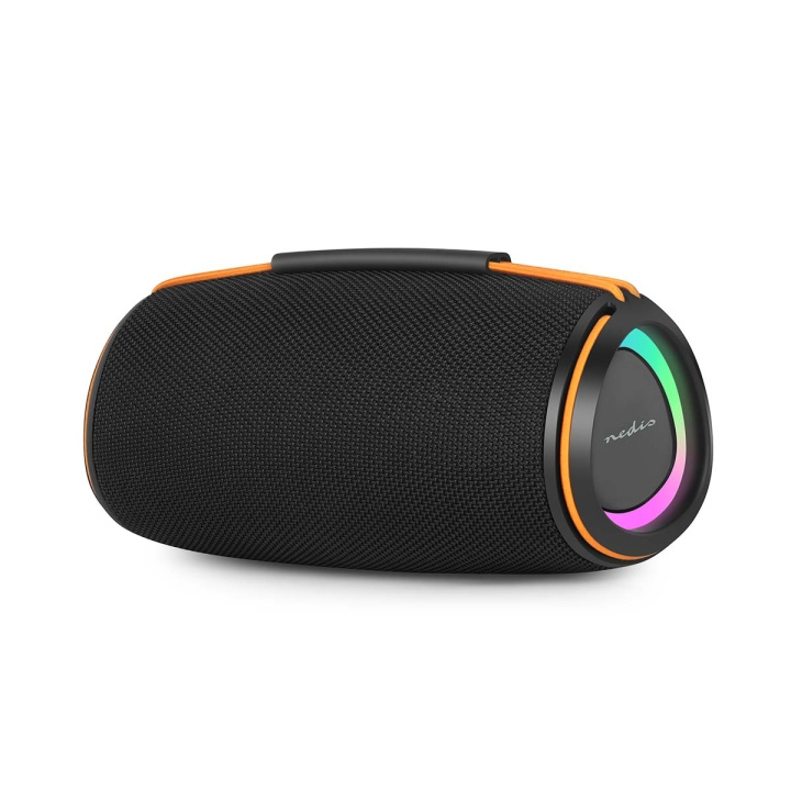 Nedis Bluetooth® Kaiutin | 360 min | Kannettava muotoilu | 60 W | Stereo | Etusivu / Portable / Ulkokäyttöinen | Linkitettävä | Musta / Oranssi ryhmässä KODINELEKTRONIIKKA / Ääni & Kuva / Kaiuttimet & Tarvikkeet / Bluetooth-kaiutin @ TP E-commerce Nordic AB (D34505)