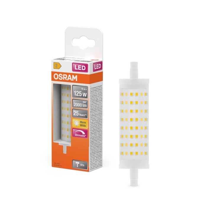 Osram Lamppu LED Line Dim 15W 827 Clear R7S ryhmässä KODINELEKTRONIIKKA / Valaistus / LED-lamput @ TP E-commerce Nordic AB (D34611)