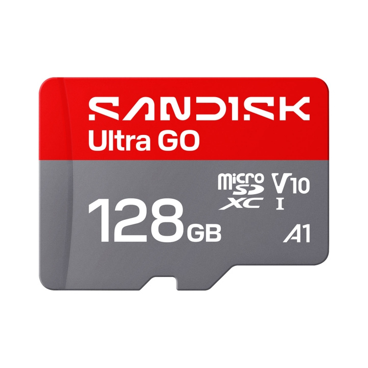 SanDisk MicroSD Ultra GO 128GB 190MB/s C10 UHS U1 A1 ryhmässä KODINELEKTRONIIKKA / Tallennusvälineet / Muistikortit / SD/SDHC/SDXC @ TP E-commerce Nordic AB (D34844)