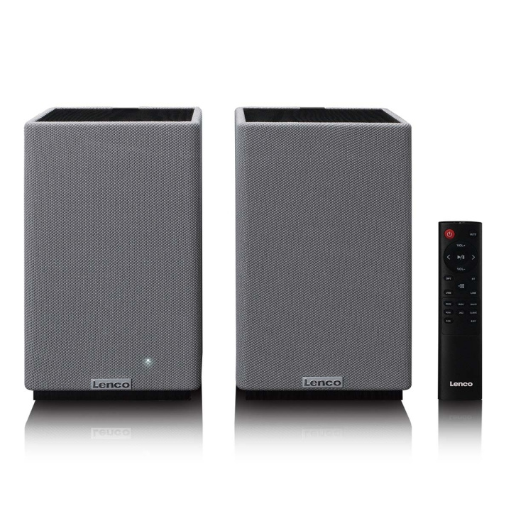 Lenco Stereo-kirjahylly Hi-Fi-kaiuttimet Bluetooth®:llä varustettuna ryhmässä KODINELEKTRONIIKKA / Ääni & Kuva / Kaiuttimet & Tarvikkeet @ TP E-commerce Nordic AB (D34866)
