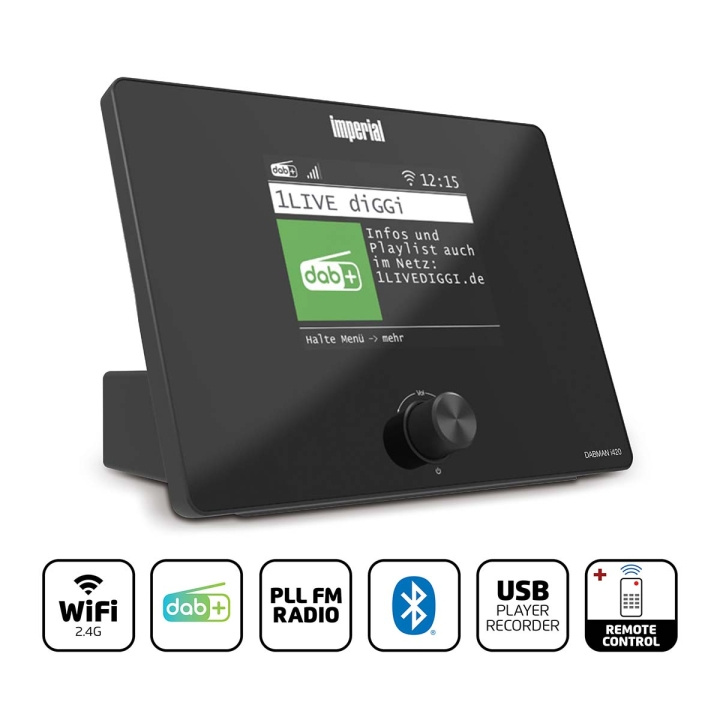 imperial Kompakti hybridiradio (Internet, DAB+, FM Hi-Fi -viritin) Bluetooth®:llä ryhmässä KODINELEKTRONIIKKA / Ääni & Kuva / Kotiteatteri, HiFi ja kannettavat / Radio & Herätyskellot / Radio @ TP E-commerce Nordic AB (D34889)