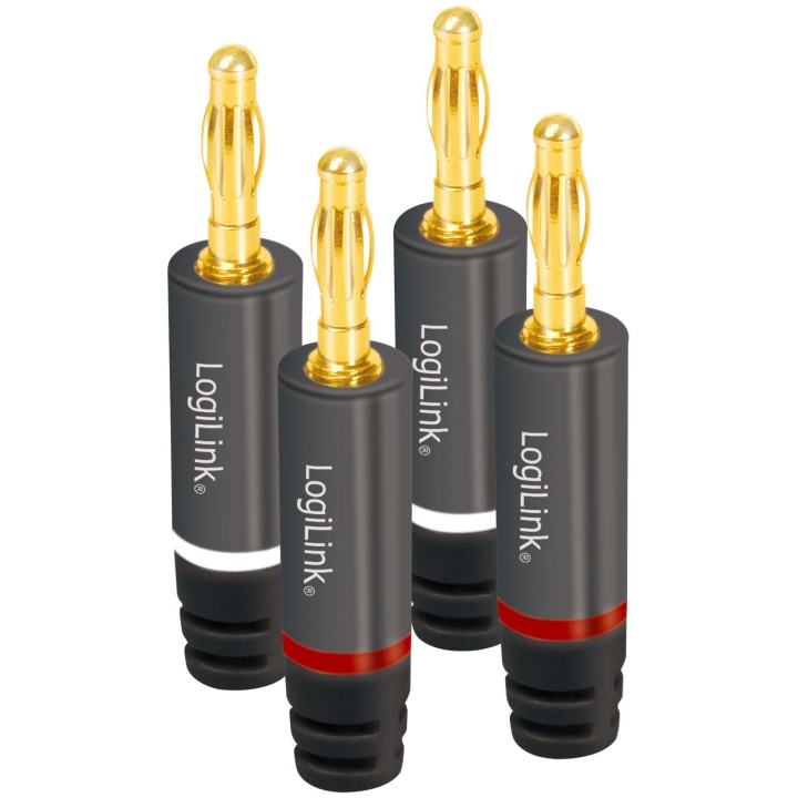 LogiLink Banankontakter max 4 mm² högtalarkabel 4-pack ryhmässä KODINELEKTRONIIKKA / Kaapelit & Sovittimet / RCA @ TP E-commerce Nordic AB (D34935)