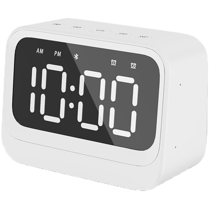Denver Klocka Alarm Bluetooth-högtalare Vit ryhmässä KODINELEKTRONIIKKA / Ääni & Kuva / Kotiteatteri, HiFi ja kannettavat / Radio & Herätyskellot @ TP E-commerce Nordic AB (D34937)