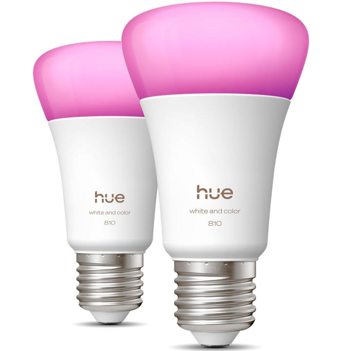 Philips Hue White and Color Ambiance E27 810lm 2-pack ryhmässä KOTI, TALOUS JA PUUTARHA / Älykodit / Älykäs valaistus @ TP E-commerce Nordic AB (D34944)