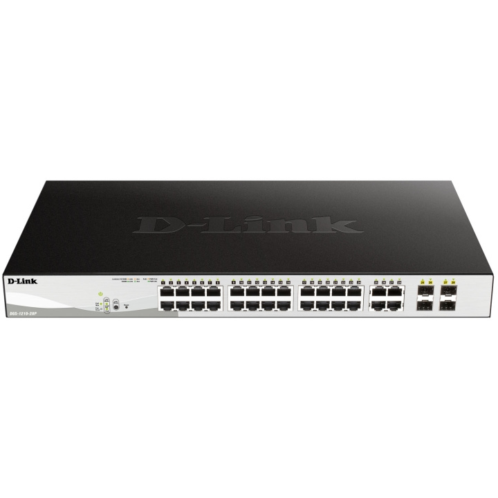 D-Link DGS-1210-28 28-Port Gigabit PoE Smart+ Managed Switch ryhmässä TIETOKOONET & TARVIKKEET / Kaapelit & Sovittimet / Adapterit @ TP E-commerce Nordic AB (D35034)