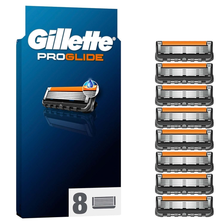 Gillette Rakblad Fusion ProGlide Manual 8st XL ryhmässä KAUNEUS JA TERVEYS / Hiukset &Stailaus / Sheivaus ja trimmaus / Partahöylät & Tarvikkeet @ TP E-commerce Nordic AB (D35064)