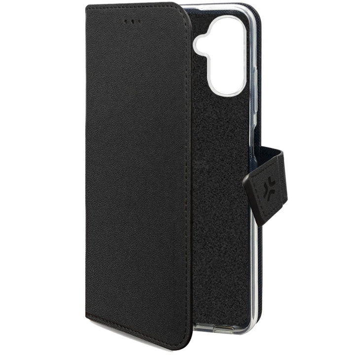 Celly Wally Wallet Case Galaxy A27 5G Svart ryhmässä ÄLYPUHELIMET JA TABLETIT / Puhelimen suojakotelo / Samsung @ TP E-commerce Nordic AB (D35068)