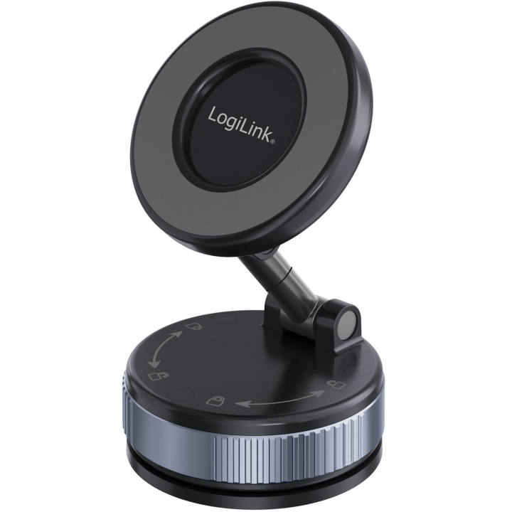 LogiLink Mobilhållare magnetisk med vakuumfäste ryhmässä ÄLYPUHELIMET JA TABLETIT / Muut tarvikkeet / Telakat, Jalustat & Pidikkeet @ TP E-commerce Nordic AB (D35071)