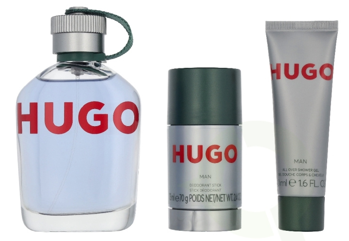Hugo Boss Hugo Man Giftset 250 ml Edt Spray 125ml/Deo Stick 75ml/Shower Gel 50ml ryhmässä KAUNEUS JA TERVEYS / Tuoksut & Parfyymit / Parfyymit / Miesten Tuoksut @ TP E-commerce Nordic AB (D35279)