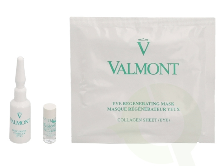 Valmont Eye Regenerating Mask Treatment 42.6 ml Collagen Sheet 10x0,4gr/Precursor Complex 5x7ml/Collagen Post Treatment 2x1,8 ml ryhmässä KAUNEUS JA TERVEYS / Ihonhoito / Kasvot @ TP E-commerce Nordic AB (D35518)