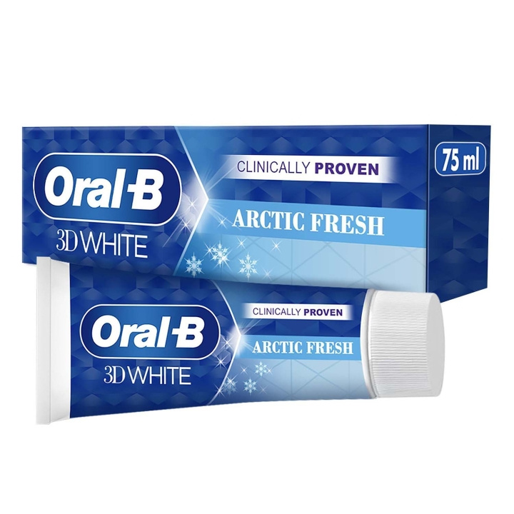 Oral B Tandkräm 3D White Arctic Fresh 75ml ryhmässä KAUNEUS JA TERVEYS / Suunhoito / Valkaisutuotteet @ TP E-commerce Nordic AB (D35622)