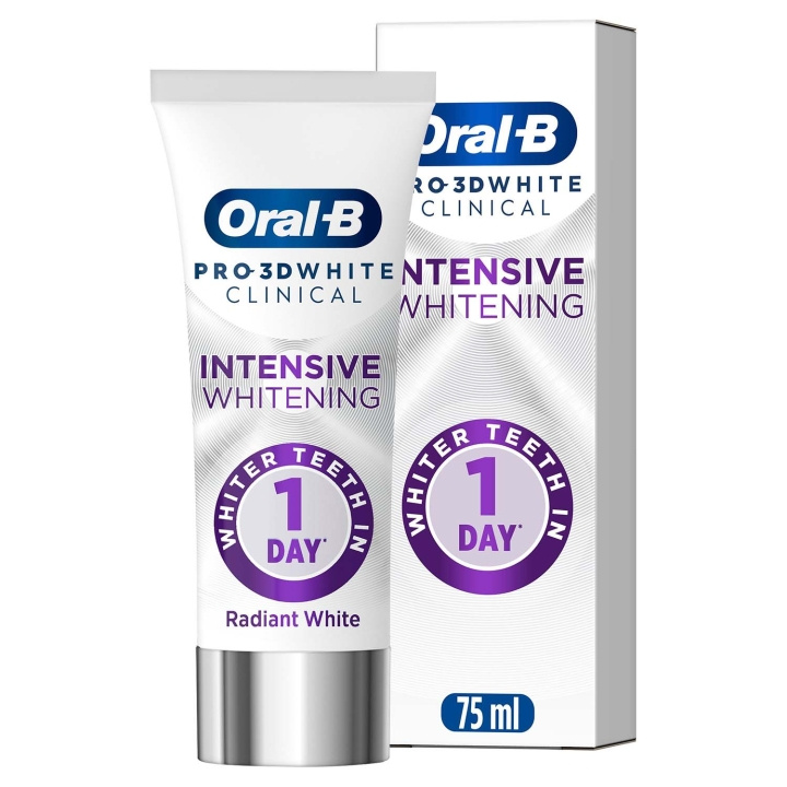Oral B Tandkräm Pro-3DW Clinical Int White Radiant White 75ml ryhmässä KAUNEUS JA TERVEYS / Suunhoito / Valkaisutuotteet @ TP E-commerce Nordic AB (D35624)
