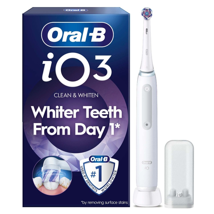 Oral B Eltandborste iO3 Quite White (Whitening Edition) ryhmässä KAUNEUS JA TERVEYS / Suunhoito / Sähköhammasharjat @ TP E-commerce Nordic AB (D35627)