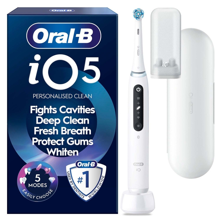 Oral B Eltandborste iO5 Quite White TC ryhmässä KAUNEUS JA TERVEYS / Suunhoito / Sähköhammasharjat @ TP E-commerce Nordic AB (D35628)