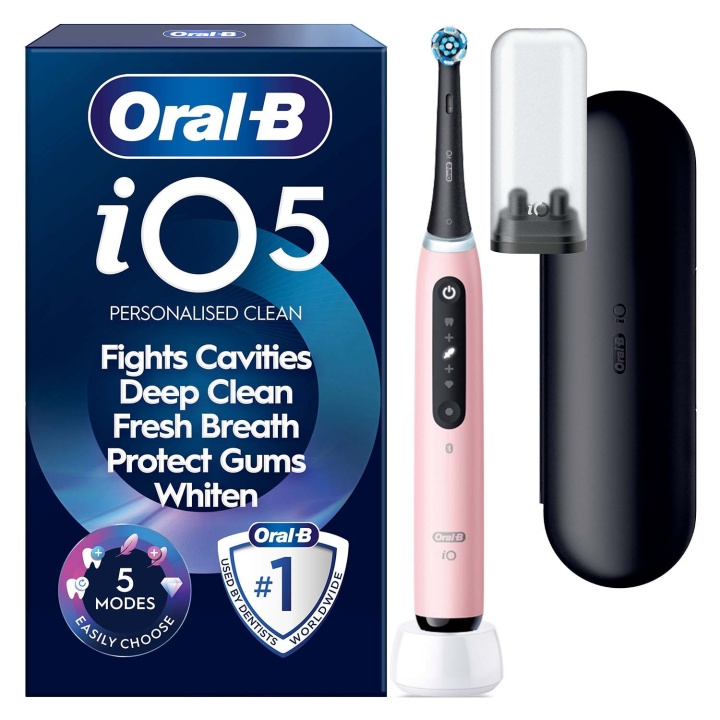 Oral B Eltandborste iO5 Blush Pink TC ryhmässä KAUNEUS JA TERVEYS / Suunhoito / Sähköhammasharjat @ TP E-commerce Nordic AB (D35629)