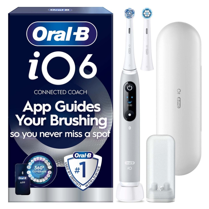 Oral B Eltandborste iO6 Grey Opal, 1 Extra Refill ryhmässä KAUNEUS JA TERVEYS / Suunhoito / Sähköhammasharjat @ TP E-commerce Nordic AB (D35634)