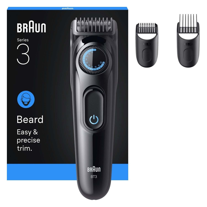 Braun Skäggtrimmer BT3520 +3 stylingtillbehör ryhmässä KAUNEUS JA TERVEYS / Hiukset &Stailaus / Sheivaus ja trimmaus / Partatrimmerit & Tarvikkeet @ TP E-commerce Nordic AB (D35638)