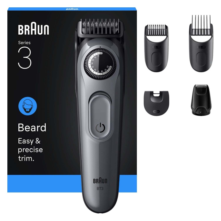 Braun Skäggtrimmer BT 3560 +5 stylingtillbehör ryhmässä KAUNEUS JA TERVEYS / Hiukset &Stailaus / Sheivaus ja trimmaus / Partatrimmerit & Tarvikkeet @ TP E-commerce Nordic AB (D35639)
