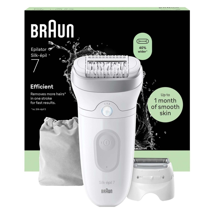 Braun Epilator Silk·épil 7, Wet & Dry, Långvarigt Slät Hud, 7-041, Silver ryhmässä KAUNEUS JA TERVEYS / Hiukset &Stailaus / Karvanpoisto / Epilaattorit @ TP E-commerce Nordic AB (D35647)
