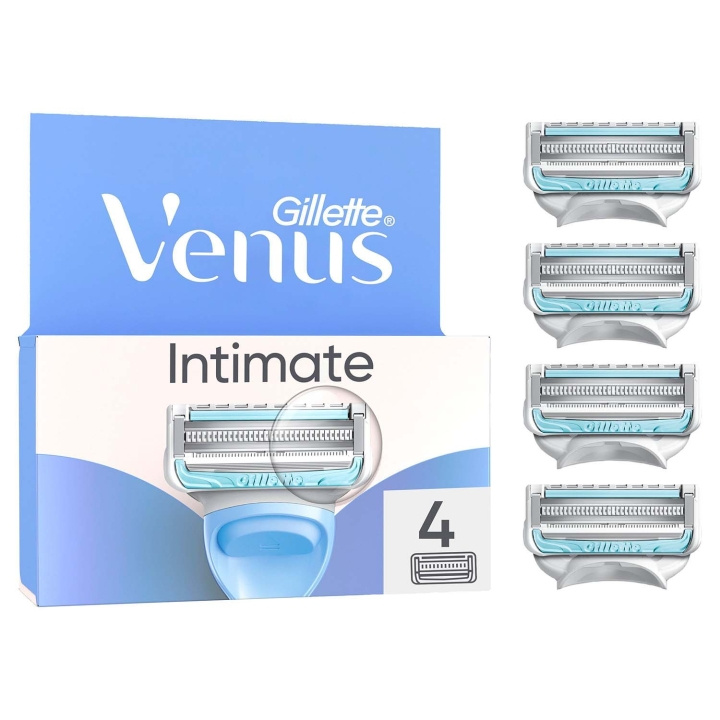 Gillette Venus Rakblad Intimate för Intimområdet, 4st ryhmässä KAUNEUS JA TERVEYS / Hiukset &Stailaus / Sheivaus ja trimmaus / Partahöylät & Tarvikkeet @ TP E-commerce Nordic AB (D35793)