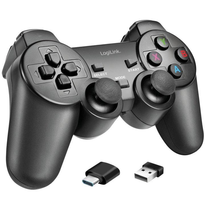 LogiLink Gamepad Trådlös 2,4 GHz Svart ryhmässä KODINELEKTRONIIKKA / Pelikonsolit & Tarvikkeet / Muut pelit @ TP E-commerce Nordic AB (D35822)