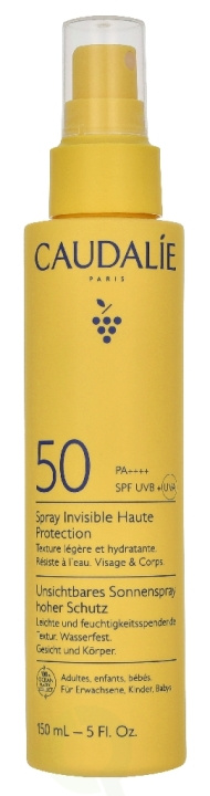 Caudalie Vinosun Protect Invisible Spray High Protection SPF50 150 ml ryhmässä KAUNEUS JA TERVEYS / Ihonhoito / Rusketus / Aurinkosuoja @ TP E-commerce Nordic AB (D35871)
