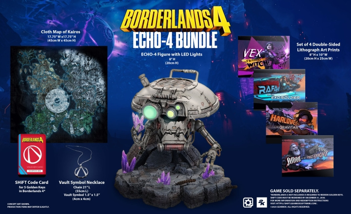 Borderlands 4 ECHO-4 Bundle (PS5) ryhmässä KODINELEKTRONIIKKA / Pelikonsolit & Tarvikkeet / Sony PlayStation 5 / Peli @ TP E-commerce Nordic AB (D36004)