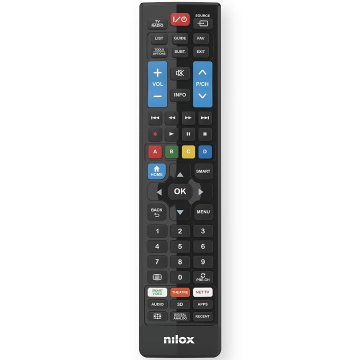 Nilox Universalfjärrkontroll 5-i-1 Panasonic/Philips/Sony/LG/Samsung TV ryhmässä KODINELEKTRONIIKKA / Ääni & Kuva / TV & Tarvikkeet / Kaukosäätimet @ TP E-commerce Nordic AB (D36546)
