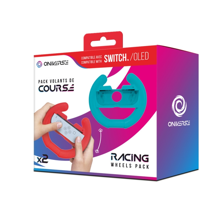 Oniverse NSW 2 kpl:n pakkaus kilpa-ajon ohjainten pidikkeitä - sininen/punainen ryhmässä KODINELEKTRONIIKKA / Pelikonsolit & Tarvikkeet / Nintendo Switch 2 @ TP E-commerce Nordic AB (D37125)