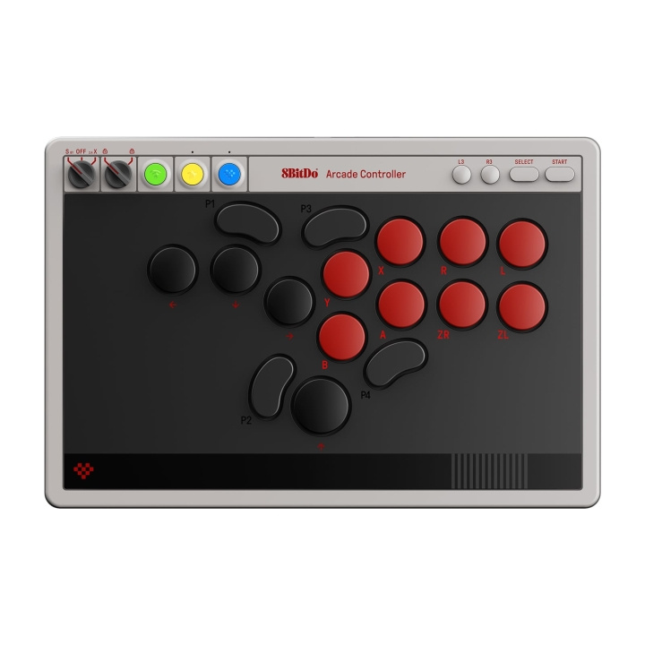 8Bitdo Arcade-ohjain - harmaa ryhmässä KODINELEKTRONIIKKA / Pelikonsolit & Tarvikkeet @ TP E-commerce Nordic AB (D37151)