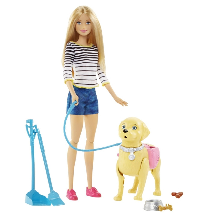 Barbie Walk and Potty Pup (DWJ68) ryhmässä LELUT, TUOTTEET LAPSILLE JA VAUVOILLE / Leikkikalut, Askartelu &Pelit / Nuket & Tarvikkeet @ TP E-commerce Nordic AB (D37247)