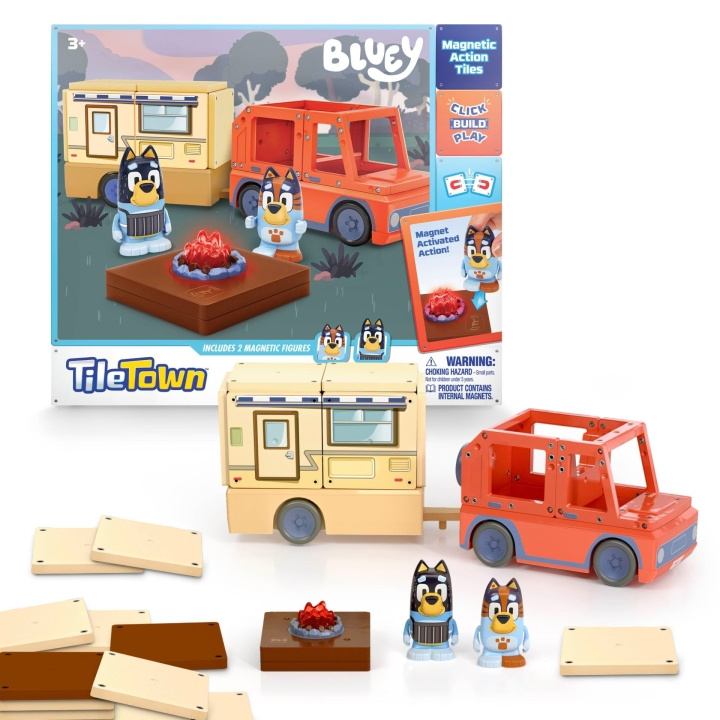 Bluey TILE TOWN – Bluey -leirintäsetti (90340) ryhmässä LELUT, TUOTTEET LAPSILLE JA VAUVOILLE / Leikkikalut, Askartelu &Pelit / Lelusarja @ TP E-commerce Nordic AB (D37295)