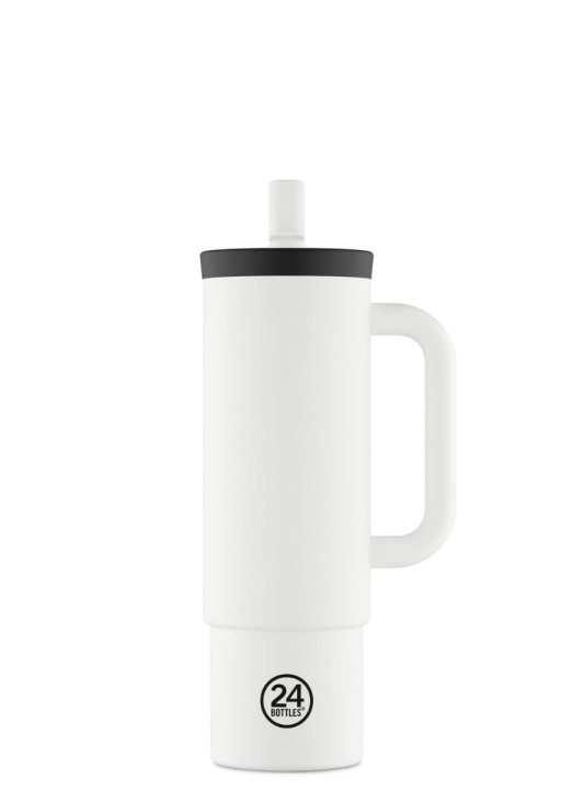 24Bottles Straw Cup - Jäävalkoinen - 800 ml ryhmässä URHEILU, VAPAA-AIKA JA HARRASTUS / Ulkoilu / Termos- ja vesipullot @ TP E-commerce Nordic AB (D37344)