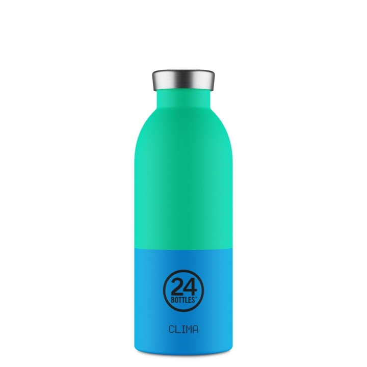 24Bottles Clima - Wave - Sininen, Vihreä - 500 ml ryhmässä URHEILU, VAPAA-AIKA JA HARRASTUS / Ulkoilu / Termos- ja vesipullot @ TP E-commerce Nordic AB (D37353)